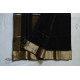 maheshwari handwoven silk black saree with zari border