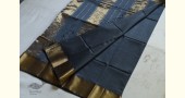 maheshwari handwoven silk blue grey saree with zari border
