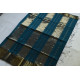 maheshwari handwoven silk teal green saree