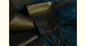 maheshwari handwoven silk teal green saree