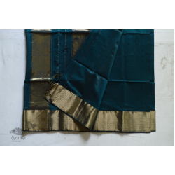 Maheshwari Silk Saree ( Bottle Green )~ 14