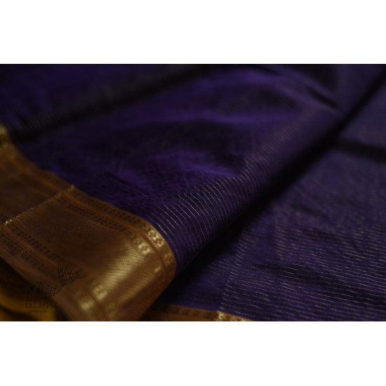 maheshwari handwoven silk violet color saree