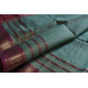 maheshwari handwoven silk sea green saree with pink pallu