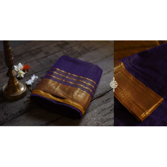 maheshwari handwoven silk violet color saree