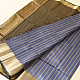 buy Handloom Maheshwari Silk - Zari Stripe in Grey Saree