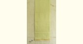 shop Light Green & Cream handwoven maheshwari silk material - dress and dupatta set fabric
