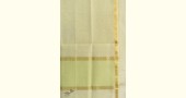 shop Light Green & Cream handwoven maheshwari silk material - dress and dupatta set fabric