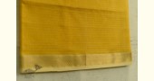 shop yellow handwoven maheshwari silk material - dress and dupatta set fabric
