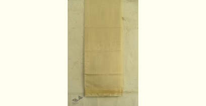 Shyamali ❢ Maheshwari Silk Dress Material With Dupatta - Off Whitr & Black