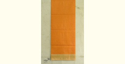 Shyamali ❢ Maheshwari Silk Dress Material With Dupatta - Grey & Orange