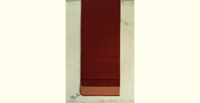 Shyamali ❢ Maheshwari Silk Dress Material With Dupatta - Red & Black