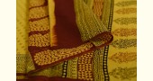Hand Block Bagh Printed Pure Cotton saree  in Lemon Yellow Colour