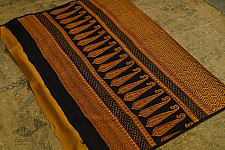Bhagni . बाघनी - Bagh Printed Cotton Saree in Bright Yellow Color