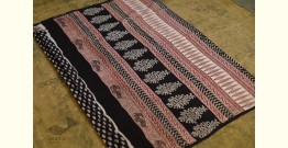 Bhagni . बाघनी - Bagh Printed Pure Cotton Black Saree 
