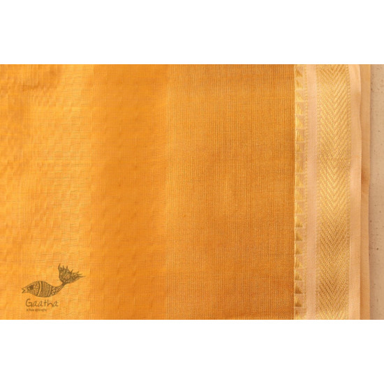 सुगंधिका ✻ Maheshwari ✻ Zari Border stole - Yellow ✻ C 4