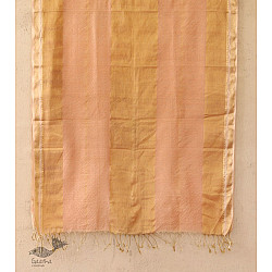 सुगंधिका ✻ Maheshwari ✻ Zari Border stole - Light Pink ✻ C 6