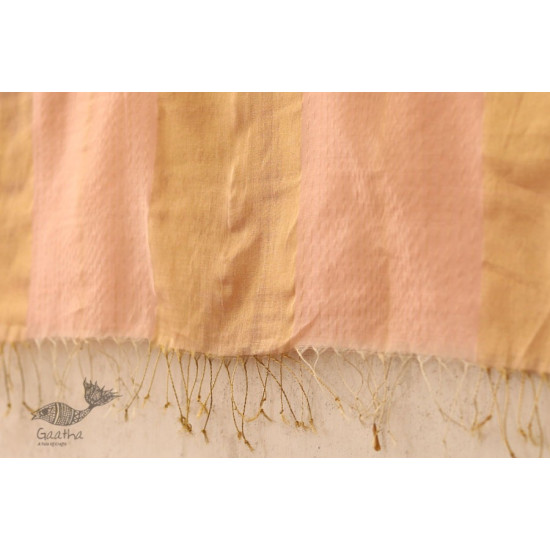 सुगंधिका ✻ Maheshwari ✻ Zari Border stole - Light Pink ✻ C 6