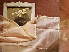 सुगंधिका ✻ Maheshwari ✻ Cotton Silk Stole - Pink ✻ E 9