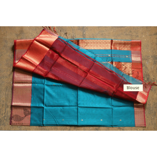 Ojovati ❢ Maheshwari ❢ Cotton Silk Saree with Zari Border ❢ 1