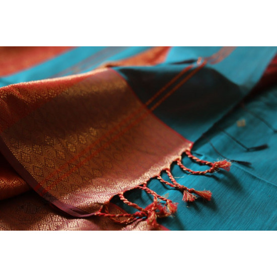 Ojovati ❢ Maheshwari ❢ Cotton Silk Saree with Zari Border ❢ 1