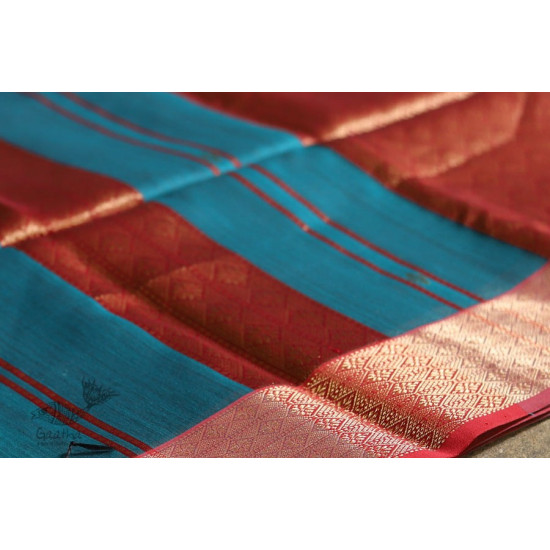 Ojovati ❢ Maheshwari ❢ Cotton Silk Saree with Zari Border ❢ 1