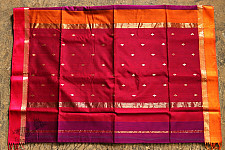 Ojovati ❢ Maheshwari ❢ Cotton Silk Saree with Zari Border ❢ 10