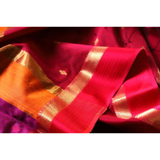 Ojovati ❢ Maheshwari ❢ Cotton Silk Saree with Zari Border ❢ 10