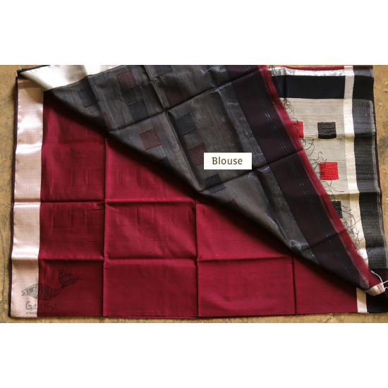 Ojovati ❢ Maheshwari ❢ Cotton Silk Saree with Zari Border ❢ 12