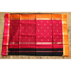 Ojovati ❢ Maheshwari ❢ Cotton Silk Saree with Zari Border ❢ 15