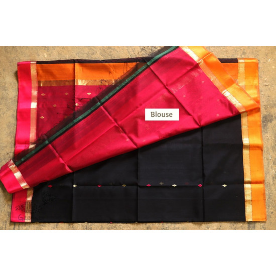 Ojovati ❢ Maheshwari ❢ Cotton Silk Saree with Zari Border ❢ 15