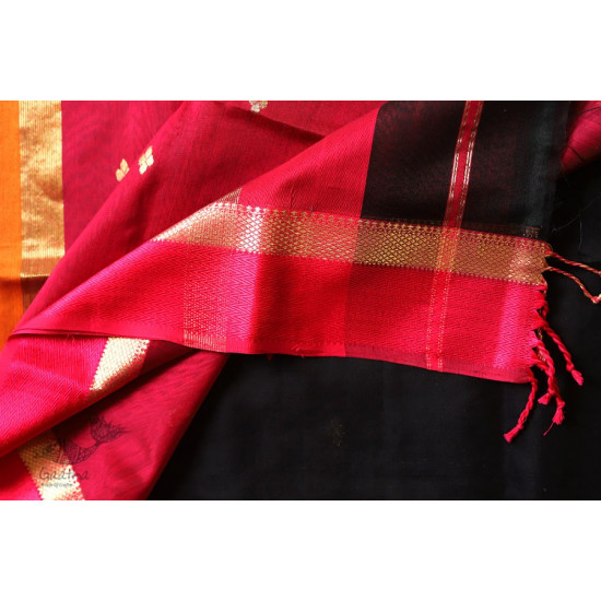 Ojovati ❢ Maheshwari ❢ Cotton Silk Saree with Zari Border ❢ 15