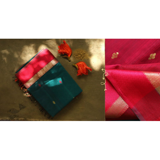 Ojovati ❢ Maheshwari ❢ Cotton Silk Saree with Zari Border ❢ 17