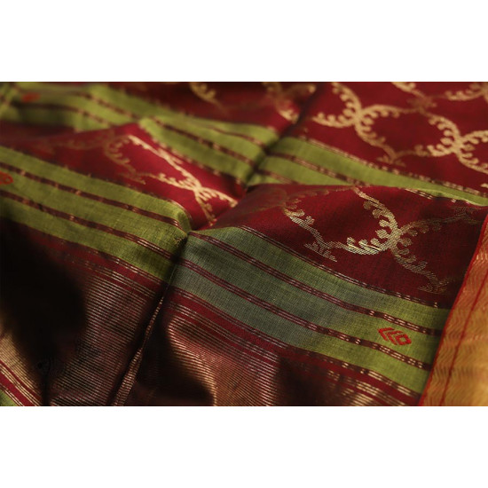 Ojovati ❢ Maheshwari ❢ Cotton Saree with Zari Border ❢ 24