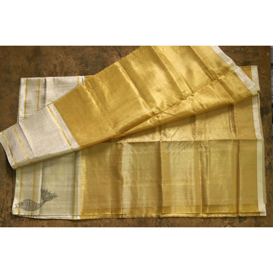 Ojovati ❢  Maheshwari ❢ Full Tussar Saree with Silver & Golden Weaving ❢ 26