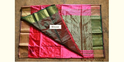 Ojovati ❢  Maheshwari ❢ Pure Silk Saree with Zari Border ❢ 3