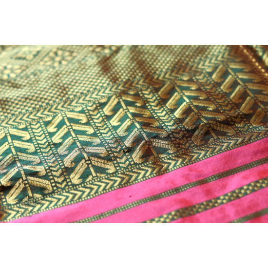 Ojovati ❢  Maheshwari ❢ Pure Silk Saree with Zari Border ❢ 3