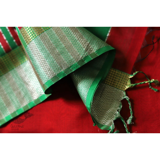 Ojovati ❢ Maheshwari ❢ Cotton Silk Saree with Zari Border ❢ 7