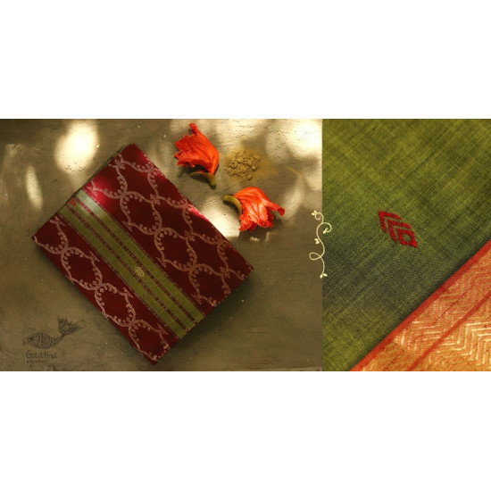 Ojovati ❢ Maheshwari ❢ Cotton Saree with Zari Border ❢ 24