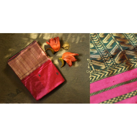 Ojovati ❢  Maheshwari ❢ Pure Silk Saree with Zari Border ❢ 3