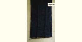 Batik Block Printed ♠ Chanderi Dress Material (Top+Bottom+Dupatta) - Navy Blue