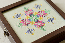 Soof | Hand Embroidered ~ Multipurpose Jewelry Box - 6 x 6 x 1.5 inch (Two Options)