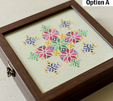 Soof | Hand Embroidered ~ Multipurpose Jewelry Box - 6 x 6 x 1.5 inch (Two Options)