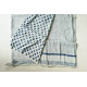 Block Printed Saree with Natural Dyed - Linen Handloom Lotus Print