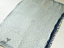 Koyal . कोयल | Block Printed Saree with Natural Dyed - Linen Handloom -Lotus Print