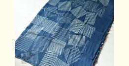 Koyal . कोयल | Linen Handloom Block Printed Saree with Natural Dyed - Stripes
