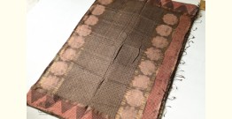 Koyal . कोयल | Block Printed Saree . Cotton Silk Handloom - Brown
