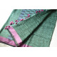 Block Printed Saree . Cotton Silk Handloom - Sparrow Motif