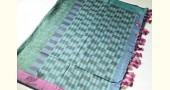 Block Printed Saree . Cotton Silk Handloom - Sparrow Motif