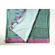 Block Printed Saree . Cotton Silk Handloom - Sparrow Motif