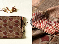 Koyal . कोयल | Block Printed Saree . Cotton Silk Handloom - Brown